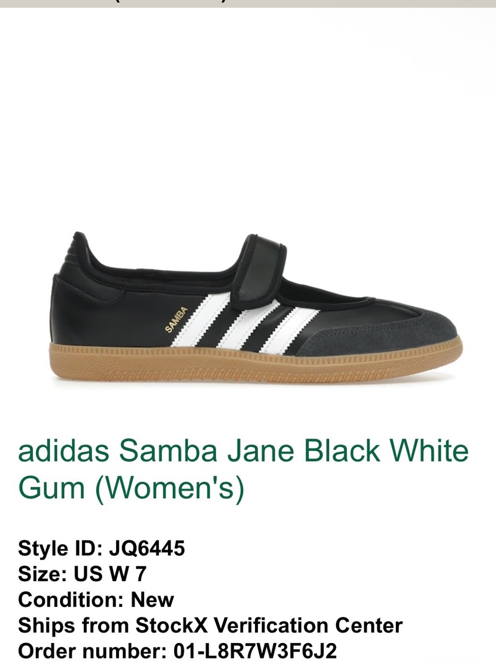 ✨ adidas Samba Jane Black White Gum Women's Sneaker✨ - Picture 8 of 8